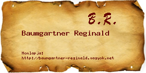 Baumgartner Reginald névjegykártya